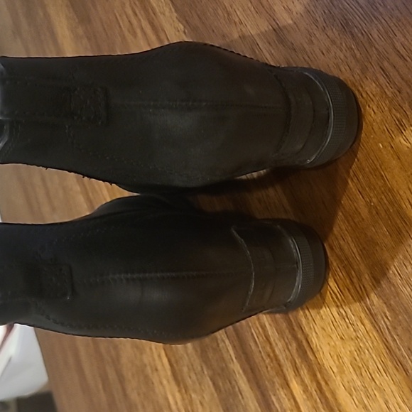 Sorel Joan of Arctic Wedge II Chelsea Black Winter Ankle Boots women’s size 6 - Picture 5 of 7